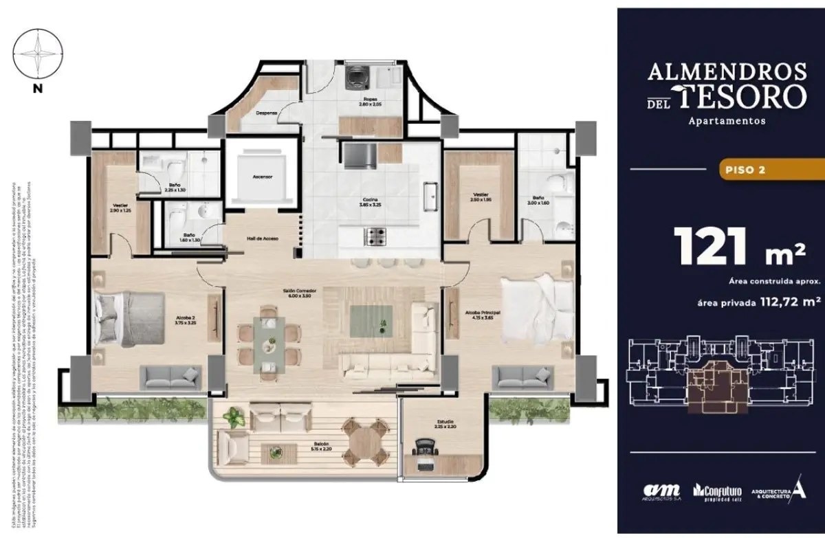 Apartamento 121 m²