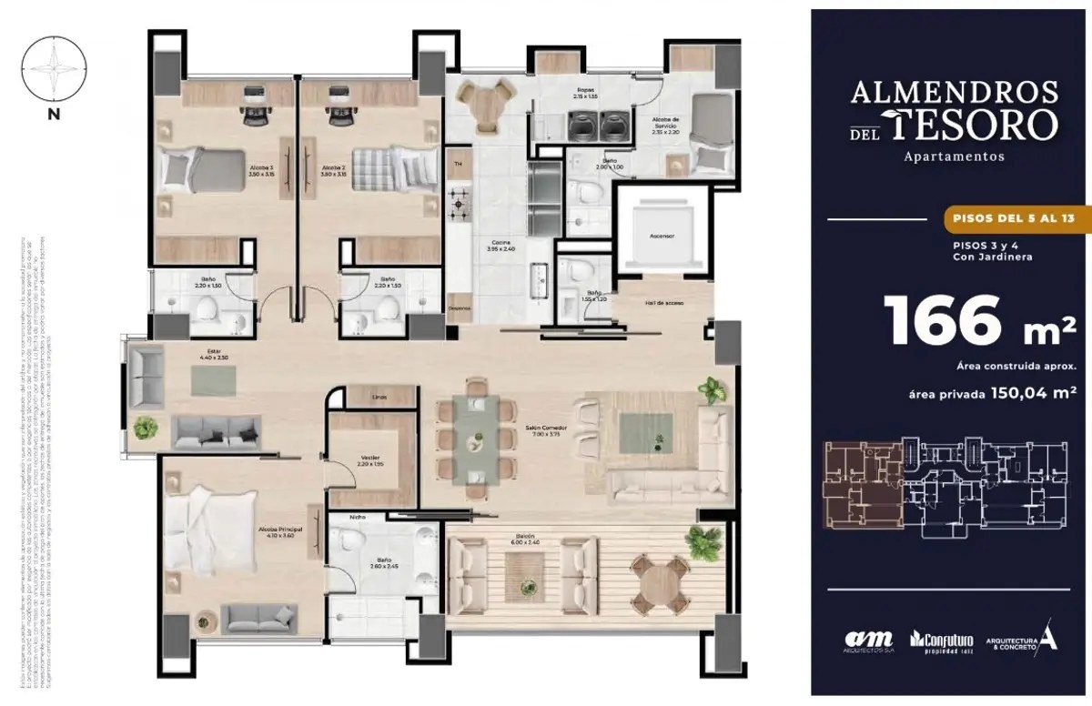 Apartamento 166 m²