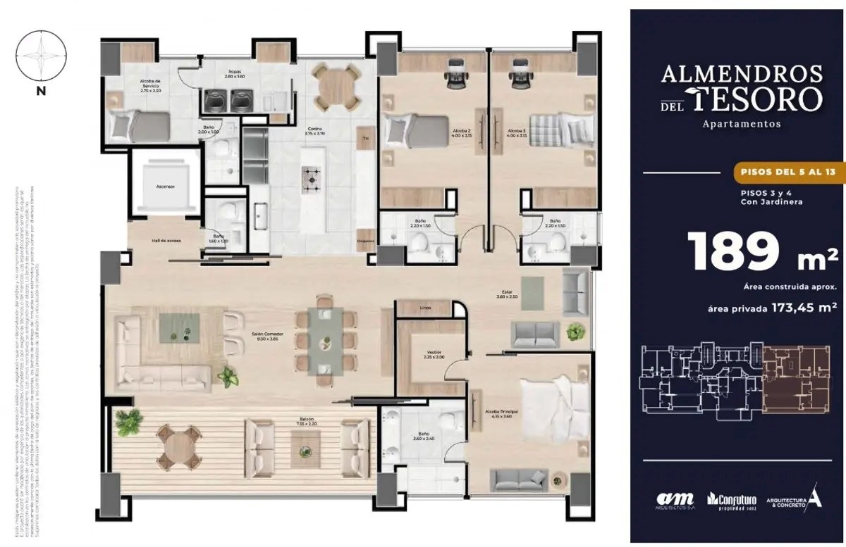 Apartamento 189 m²