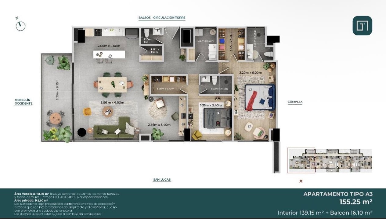 Apartamento tipo C1